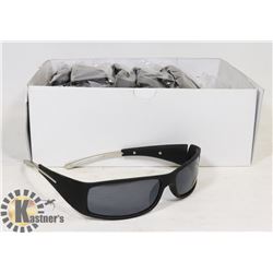 BOX OF BLACK DESIGNER UV 400 SUNGLASSES