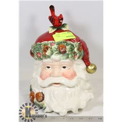 SANTA HEAD SHAPE COOKIE JAR