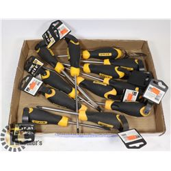 12 NEW SCREWDRIVERS VARIOUS TYPES & SIZES