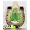 Image 1 : CERAMIC LUCKY HORSE SHOE WISHBONE 4 LEAF CLOVER