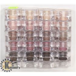 FOUR STACKS OF FIVE ASSORTED MICABELLA SHIMMER