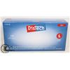 Image 1 : BOX OF 100 NEW  SZ L DISTECH VINYL MEDICAL EXAM