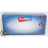 Image 1 : BOX OF 100 NEW  SZ L DISTECH VINYL MEDICAL EXAM