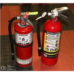 LOT OF 2 X 5LBS  CHARGED FIRE EXTINGUISHERS