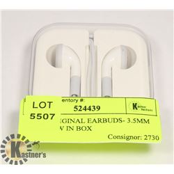 APPLE ORIGINAL EARBUDS- 3.5MM JACK- NEW IN BOX