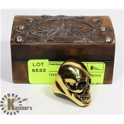 DECORATIVE BOX WITH NEW MEN'S GOLD-