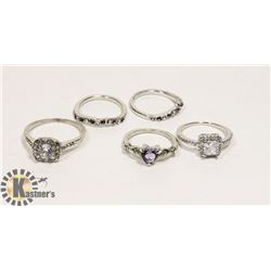 LOT OF 6 LADIES FASHION RINGS