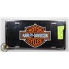 Image 1 : TIN HARLEY DAVIDSON LICENSE PLATE - BLACK