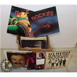 BOX OF VINYL RECORDS
