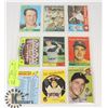 Image 1 : BASEBALL CARDS 9 CARD SHEET - ASSORTED FROM 50'S,