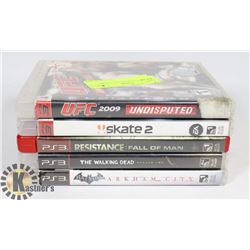 LOT OF 5 ASSORTED PS3 GAMES