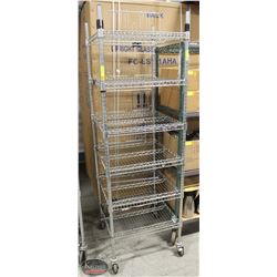 2' CHROME WIRE COMMERCIAL STORAGE RACK- 6 TIER