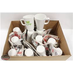 LOT OF ASSORTED 12OZ COFFEE CUPS