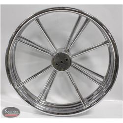 DECORATIVE 4-SPOKE CHROME WALLMOUNT WHEELS
