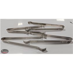 4 NEW JOHNSON ROSE 11.5" STAINLESS STEEL POM TONGS