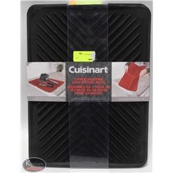 NEW 2-PACK CUISINART SILICONE DISH DRYING MATS