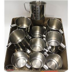 K15) BAILIFF SEIZURE: LOT OF 14 STAINLESS STEEL