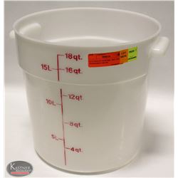 K15) BAILIFF SEIZURE: 18QT DRY INGREDIENT BIN W/