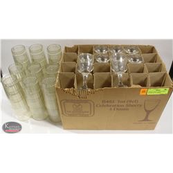 PARTIAL CASE OF SHERRY WINE GLASSES W/ 30 CAMBRO