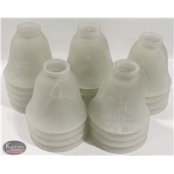 LOT OF 22 MARBLED GLASS LIGHT SHADES