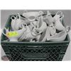 Image 1 : CRATE OF CERAMIC GRAVY BOATS W/ HANDLE LOOP