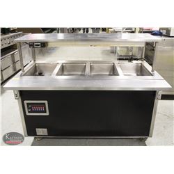 5' FOUR-WELL VOLLRATH STEAM TABLE W/ SNEEZEGUARD