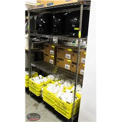 4' CHROME WIRE STORAGE RACK- 4 TIER