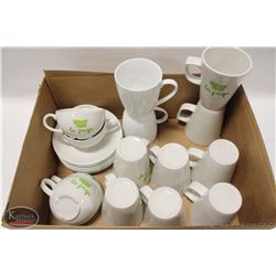 LOT ASSORTED COFFEE / CAPPUCINO CUPS & SAUCERS