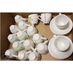 LOT OF ESPRESSO CUPS & SAUCERS