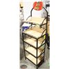 Image 1 : 5-TIER PRODUCT DISPLAY RACK W/ WOODEN DISPLAY
