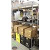 Image 1 : 4' CHROME-WIRE STORAGE RACK ON CASTORS-3 TIER