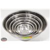 Image 1 : LOT OF STAINLESS STEEL MIXING BOWLS VARIOUS SIZES