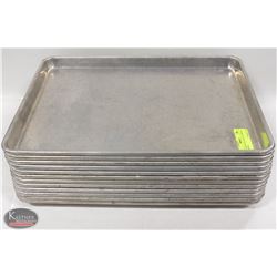 ONE DOZEN HALF-SIZE ALUMINUM BUN PANS