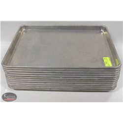 ONE DOZEN HALF-SIZE ALUMINUM BUN PANS