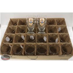 CASE(24) OF NEW 20 OZ BEER GOBLETS W/ NEWCASTLE