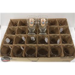 CASE(24) OF NEW 20 OZ BEER GOBLETS W/ NEWCASTLE