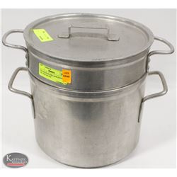 VOLLRATH DOUBLE BOILER POT W/ LID, 10QT & 8.5QT