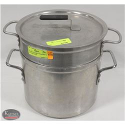 VOLLRATH DOUBLE BOILER POT W/ LID, 10QT & 8.5QT
