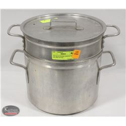 VOLLRATH DOUBLE BOILER POT W/ LID, 10QT & 8.5QT
