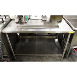 4' STAINLESS STEEL TABLE W/ DRIP-TRAY INSERT &