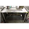 Image 1 : 4' STAINLESS STEEL TABLE W/ DRIP-TRAY INSERT &