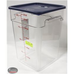 NEW CAMBRO 22QT SQUARE DRY INGREDIENT BIN W/ LID