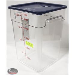 NEW CAMBRO 22QT SQUARE DRY INGREDIENT BIN W/ LID
