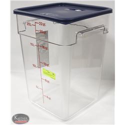NEW CAMBRO 22QT SQUARE DRY INGREDIENT BIN W/ LID