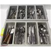 Image 1 : 2 CUTLERY TRAYS W/ ASSORTED CUTLERY & KNIVES
