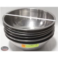 LOT OF EIGHT 11" GOOD QUALITY S/S BOWLS