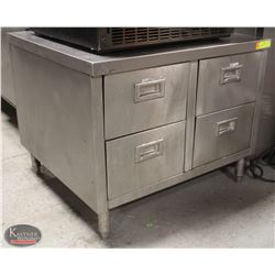 32" FOUR-DRAWER STAINLESS STEEL CABINET
