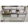 Image 3 : NEW OMCAN 3-WELL SINK W/ 1.8" CORNER DRAINS