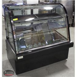 POLARIS 4' SOLID MARBLE CURVED GLASS SHOWCASE