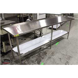 NEW JOHNSON ROSE 24" X 96" S/S WORK TABLE W/ RISER